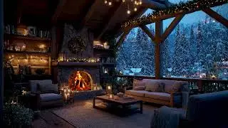 ❄️ Winter Cabin Jazz (NO MID-ROLL ADS) &ndash; Cozy Fireplace Ambience for Relaxing, Study & Work