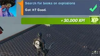 Search for books on explosions - Fortnite