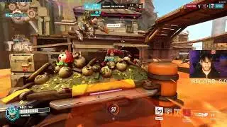 HARBLEU IS TRYHARDING TO CARRY THIS GAME - HAMMOND GAMEPLAY OVERWATCH 2 SEASON 3