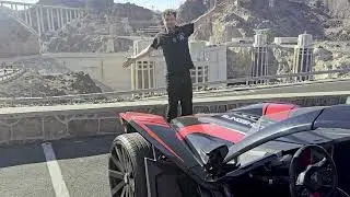 Crossing Hoover Dam in a Polaris Slingshot October 2025