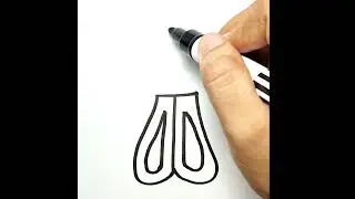 How to draw a Scissors EASY | DRAWING AND COLORING for Kids and toddlers #art #how #drawing