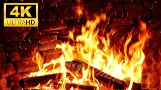 🔥 4K Fireplace Wallpaper For TV - Realistic Fire Flames & Crackling Wood Sounds For Relax & Focus
