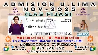 U.lima  Admisión Nov- 2025- Seminario/Repaso de LAS FIJAS