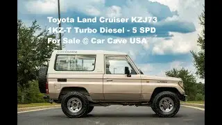 1994 Toyota Land Cruiser 70 Series KZJ73 3.0L 1KZ-T Turbo Diesel Limited Slip Removable Top For Sale