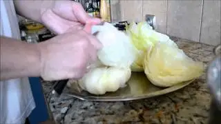 Polish gołąbki, cabbage rolls with potato.