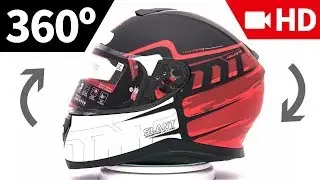 Capacete MT Thunder 3 Slant Preto/Vermelho Fosco em 360&ordm; HD | Grid Motors