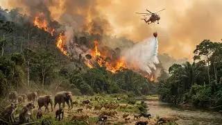 Jungle on Fire: The Rescue Mission That Saved Hundreds of Animals (Peacock,Gazelle,Deer,Monkey)