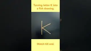 Fish drawing with letter K #shorts #art #ytshorts @CreativeArtflick21
