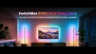 SwitchBot RGBICWW Floor Lamp - Premium dynamic corner ambience that's Matter certified.
