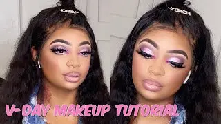 VALENTINE MAKEUP TUTORIAL: PURPLE & PINK VALENTINE MAKEUP LOOK! | NESSA