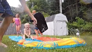 BANZAI SPEED BLAST DUAL RACING SLIDE AND WATER BALLOONS GUJ 560 06.22.2017
