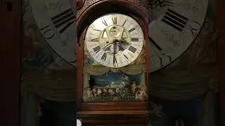 A fine Dutch Amsterdam burr walnut striking longcase clock with ships automaton by Jan Henkels, 1760
