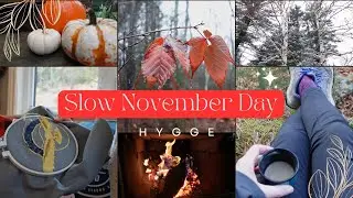 A Slow November Day at My Cabin in the Woods - HYGGE -First Snowfall, ☃️ Chilly Hikes & Cozy Fires..