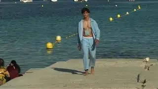 French fashion show sees barefoot models hit the beach