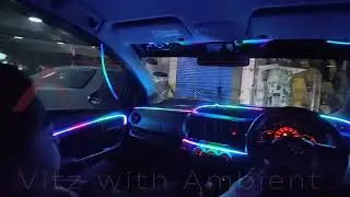 Toyota Vitz with Dynamic Ambient Lights |  Ambient Lights in Vitz #ambient #autoedge #car #vitz