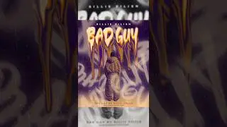 HOLLYWOOD SONG POSTER DESIGN #billieeilish #badguy #song #posterdesign