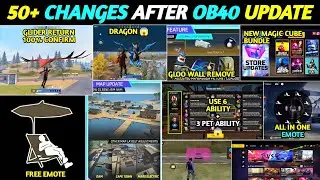 TOP 50+ HIDDEN CHANGES AFTER UPDATE🔥🤯| OB40 UPDATE FREE FIRE | FREE FIRE NEW UPDATE | FF NEW UPDATE