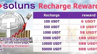 Soluns work online, make easy money USDT crypto investment platform