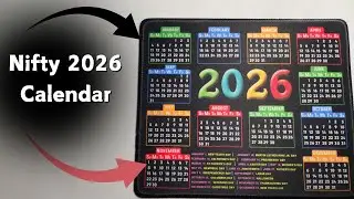 2026 Calendar Black Mouse Pad with Stitched Edge,  Non-Slip Rubber Base, 9.6 x 7.9 inches