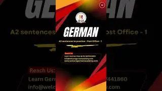 German Language A2 Level Post Office Sentences Part 1 Learning Videos For German A2 Level Seekers