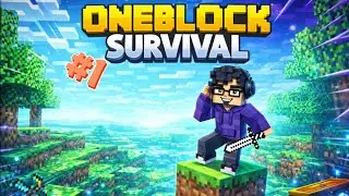 Minecraft Oneblock Survival EP-1❤️|I'M BACK Ladies and Gentlemen❤️#minecraft #live #gaming #oneblock