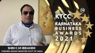 Best wishes from SHRI C.M IBRAHIM | KTCC KARNATAKA BUSINESS AWARDS 2021