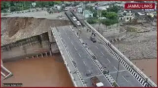 Drone Footage: Army Builds 110-Foot Bailey Bridge in 12 Hours on Flood-Hit Tawi Bridge
