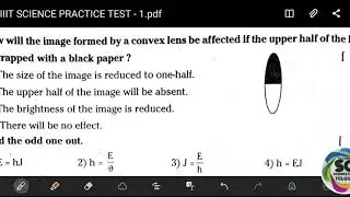 APRJC SCIENCE PRACTICE TEST
