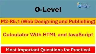 HTML Calculator with JavaScript | Web Designing | O-level Practical | #thesciencetop