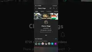 I support cherry vlogs.  @CherryVlogsCV