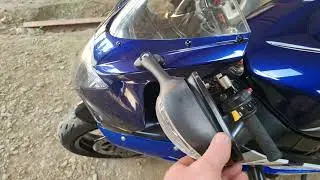 Loose mirror mount repair on GSX-R Suzuki