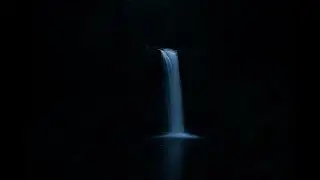 Dark Tranquility: 1 Hour Soothing Waterfall Sounds for Relaxation/Sleep & Focus