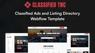 How to Use CLASSIFIED TNC Webflow Template | Online Marketplace & Classified Template