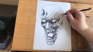 Drawing a Zombie Head