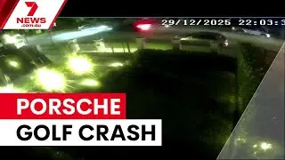 Teen arrested after Porsche chase ends at golf course | 7NEWS