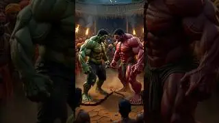 Green hulk Vs Red hulk fight for money #tranding #viral #shorts