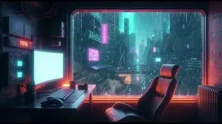 1 Hour Cyberpunk Apartment During Rain 🌧️🌃 | Cozy Futuristic Ambience
