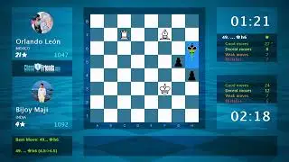 Chess Game Analysis: Bijoy Maji - Orlando Le&oacute;n, 0.5-0.5 (By ChessFriends.com)