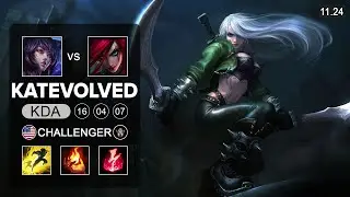Katarina Mid vs Ahri - NA Challenger - PreSeason 12 Patch 11.24