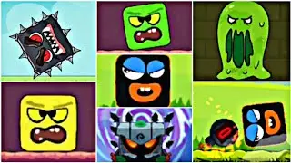 Red Stickman - Color Ball Adventure - Bounce Ball 4 - Red bounce ball - Fight First Bosses