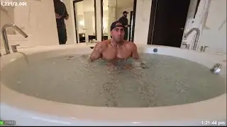 STEVEWIILDOIT gets FOUSEY to do ice bath in las vegas hotel suite