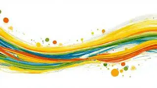 Abstract Colorful Paint Stroke Wave Flow Yellow Orange Blue Green Seamless Motion Background Loop