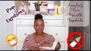 Poop Explosion in Mommy&rsquo;s hand | Layla's Two Month Update | Deja Marie