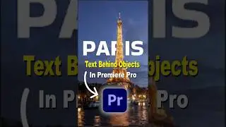 How To Add Text Behind Objects In Premiere Pro 🗼🗼II Premiere Pro Me Object Ke Pichhe Text Kaise Jode