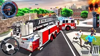 Real Fire Truck Driving Simulator 2024 - 911 Emergency Fire Fighting Fireman's 3D - Android GamePlay