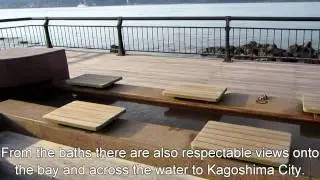 Japan Trip: Nagisa Park Foot Bath observing Sakurashima Kagoshima, Japan