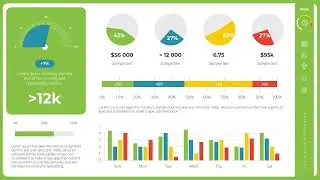 Circle Data Dashboards PowerPoint Presentation Template