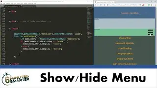 JavaScript to Show and Hide the Mobile-friendly Responsive Navigation Menu