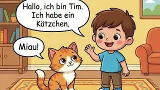 LEARN GERMAN | Easy German A1 Story | Der kleine Junge und das Katzchen
