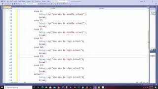 Switch Case Statements in Unity with C#
